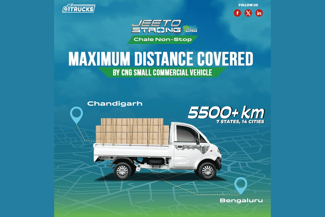 Mahindra Jeeto Strong CNG Sets Out to Make History with 5,500 KM Drive Across India