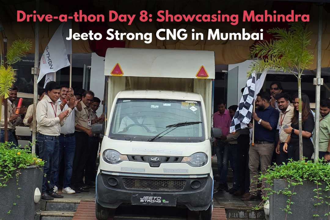 Drive-a-thon Day 8: Showcasing Mahindra Jeeto Strong CNG in Mumbai