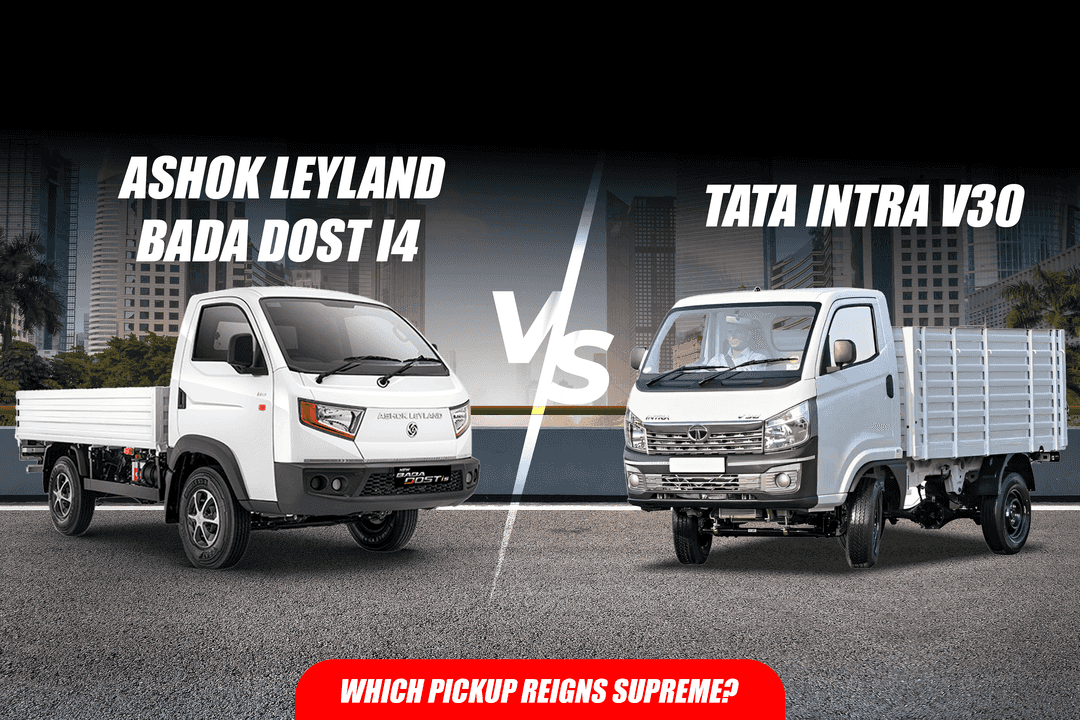 Ashok Leyland Bada Dost i4 vs Tata Intra v30: Which Pickup Reigns Supreme?