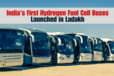 India's First Hydrogen Fuel Cell Buses Launched in Ladakh