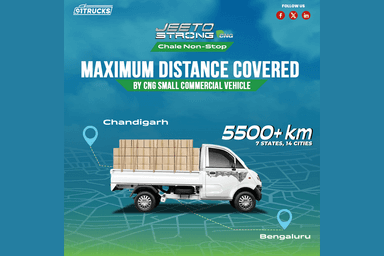 Mahindra Jeeto Strong CNG Sets Out to Make History with 5,500 KM Drive Across India