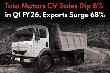 Tata Motors CV Sales Dip 6% in Q1 FY26, Exports Surge 68%