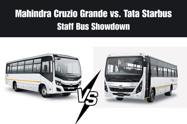 Mahindra Cruzio Grande vs. Tata Starbus—Staff Bus Showdown