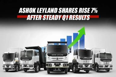 Ashok Leyland shares rise 7% after steady Q1 results