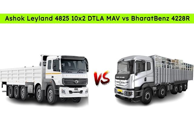 Ashok Leyland 4825 10x2 DTLA MAV vs BharatBenz 4228R: Spec