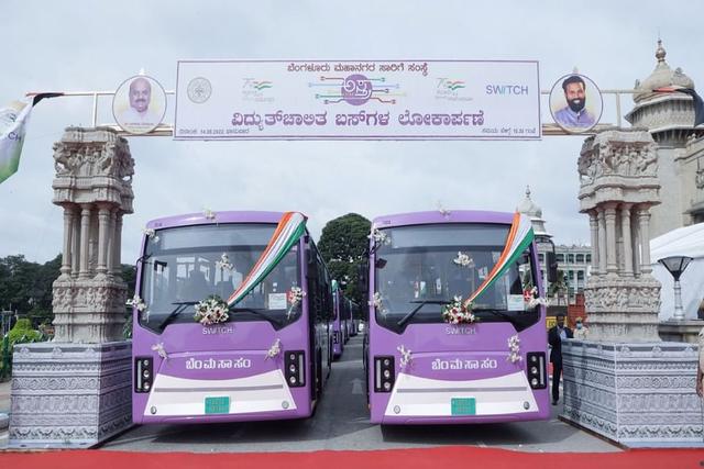 BMTC Flags Off First Batch Of E-Buses From Switch Mobility