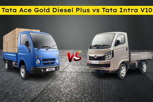 Tata Ace Gold Diesel Plus vs Tata Intra V10 Spec Comparison