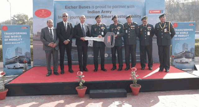 Eicher Trucks and Buses Empowers Indian Army with 6 Electric Buses